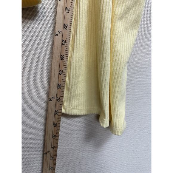 Yellow Jumpsuit Women’s Sz M Stretch Drawstring Waist Sleeveless Beach Cruise - Picture 11 of 14